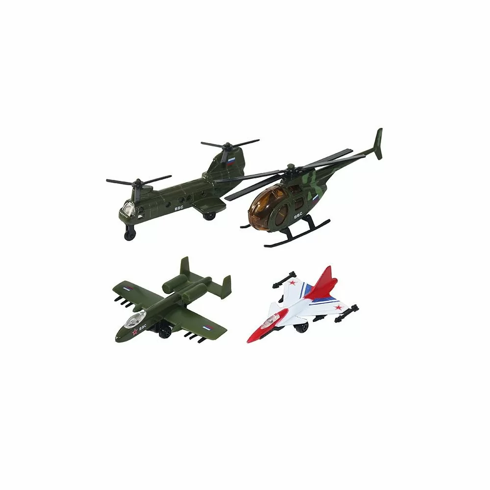 картинка Wincars 20415 Набор военных летательных средств 4 штуки от магазина Чудо Городок
