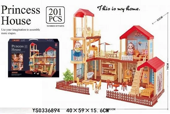 картинка Кукольный домик "Мечта" с мебелью 201 деталь 59х40х16 см от магазина Чудо Городок