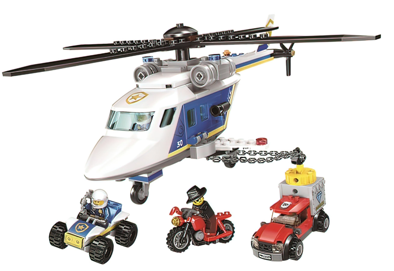 картинка Конструктор Погоня на полицейском вертолете T-11529 аналог LEGO 60243 от магазина Чудо Городок