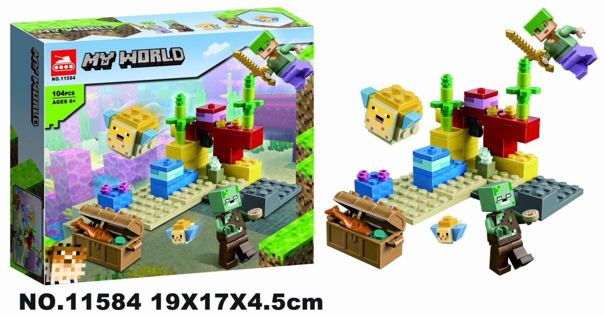картинка Конструктор Майнкрафт Коралловый риф T-11584 аналог LEGO 21164 от магазина Чудо Городок