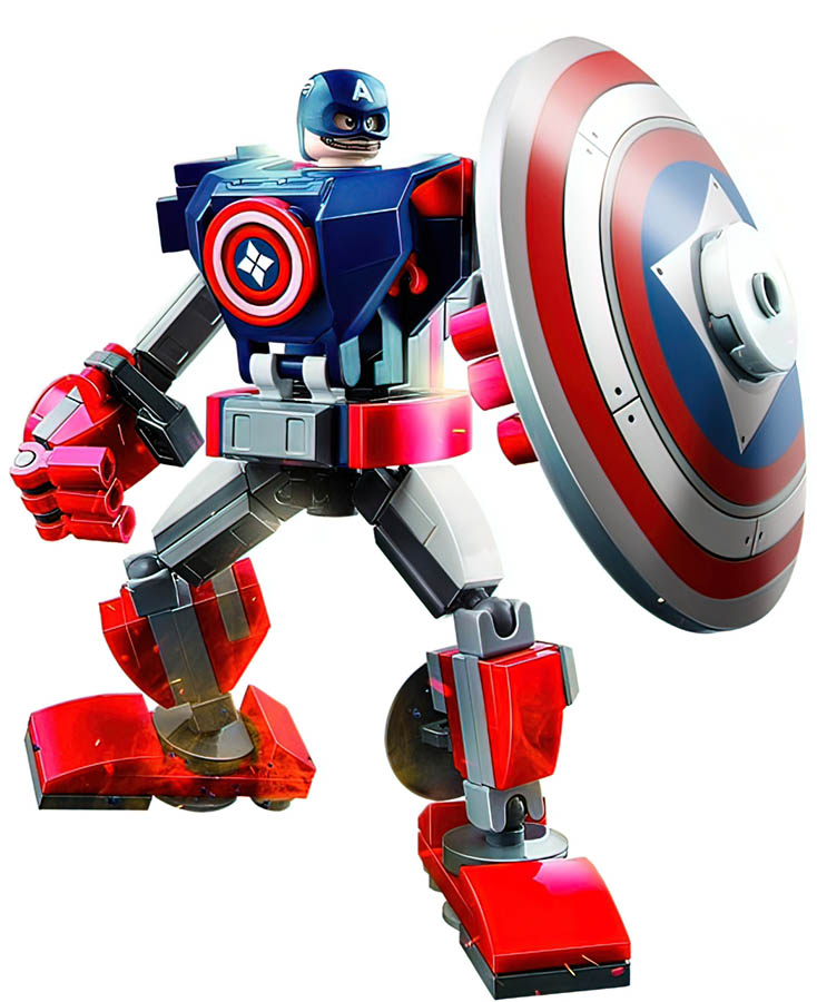картинка Конструктор Капитан Америка робот T-11632 аналог LEGO 76168 от магазина Чудо Городок