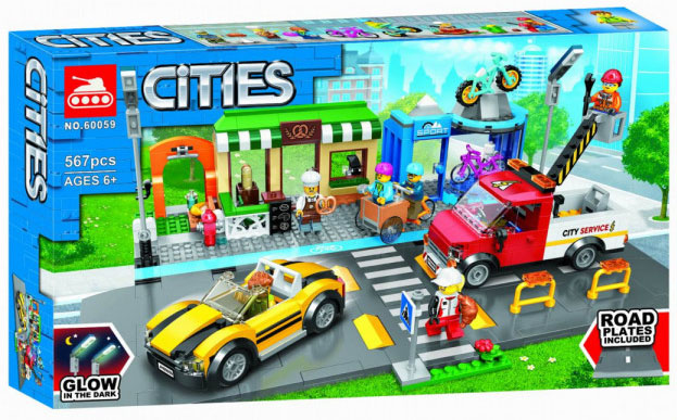 картинка Конструктор Торговая улица T-60059 аналог LEGO 60306 от магазина Чудо Городок