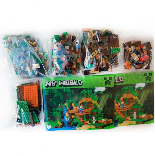 картинка Конструктор Домик на дереве в джунглях Майнкрафт BELA 10471 аналог LEGO 21125 Лего lego minecraft от магазина Чудо Городок