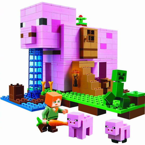 картинка Конструктор Майнкрафт Дом-свинья T-11585 аналог LEGO 21170 от магазина Чудо Городок