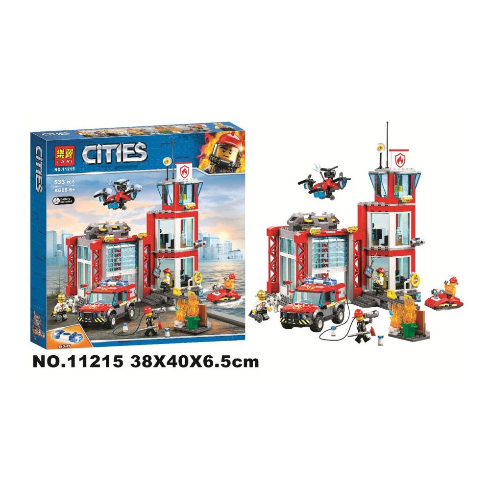 картинка Конструктор Пожарное депо LARI 11215 аналог LEGO 60215 от магазина Чудо Городок
