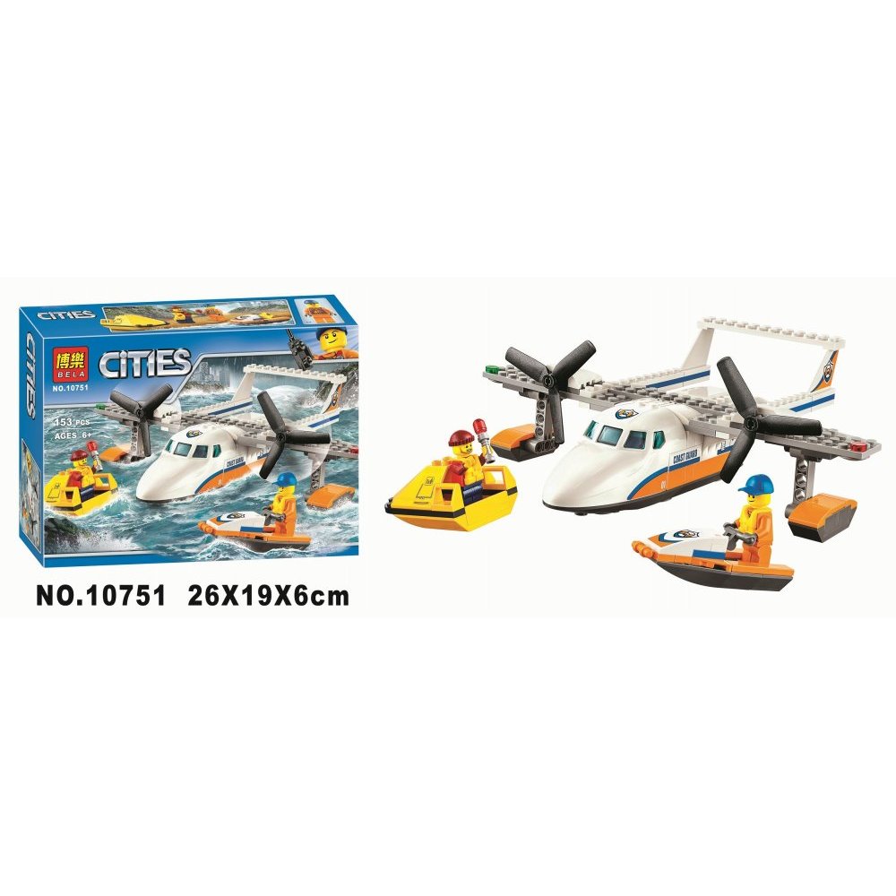 картинка Конструктор Спасательный самолет береговой охраны BELA 10751 аналог LEGO 60164 от магазина Чудо Городок