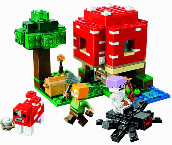 картинка Конструктор Майнкрафт Грибной дом T-60155 аналог LEGO 21179 от магазина Чудо Городок
