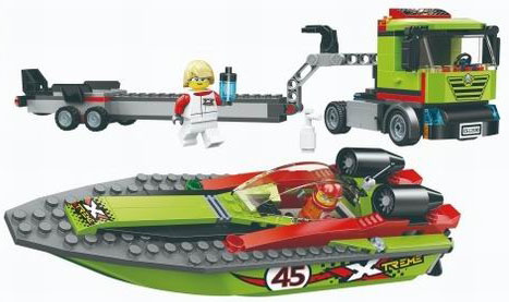 картинка Конструктор Транспортировщик скоростных катеров T-11530 аналог LEGO 60254 от магазина Чудо Городок