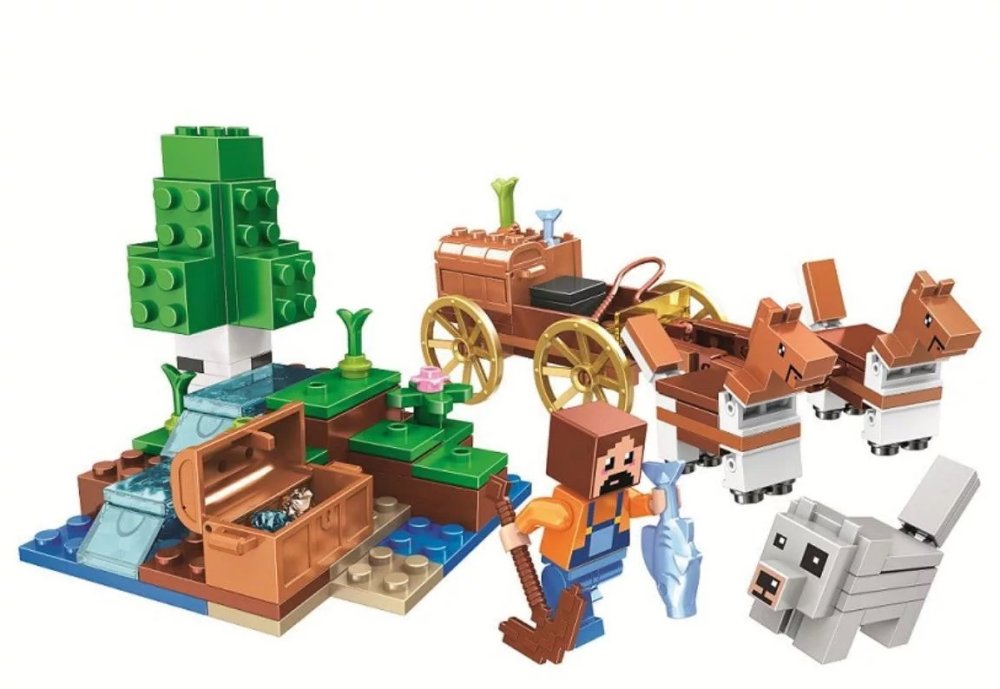 картинка Конструктор Майнкрафт Сокровищница в лесу у водопада BELA 11130 аналог LEGO от магазина Чудо Городок