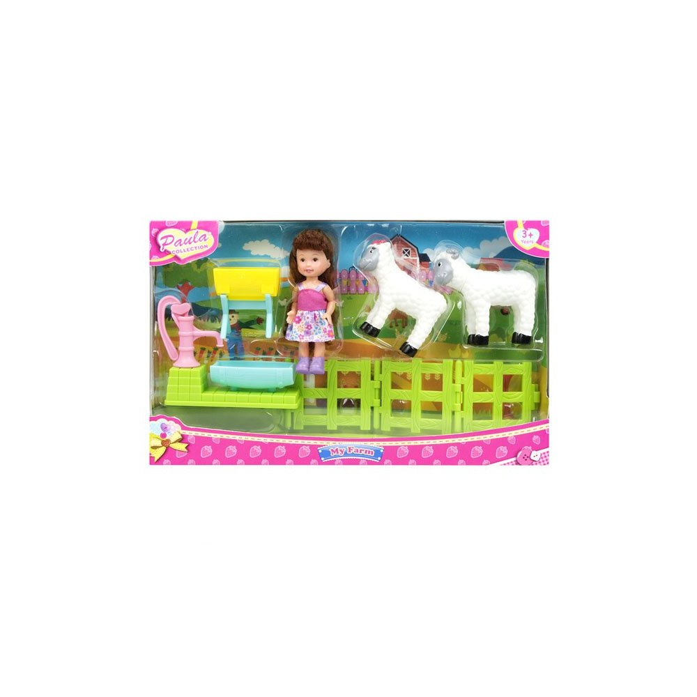 картинка Paula MC23602b Игровой набор ,В деревне, с овечками от магазина Чудо Городок