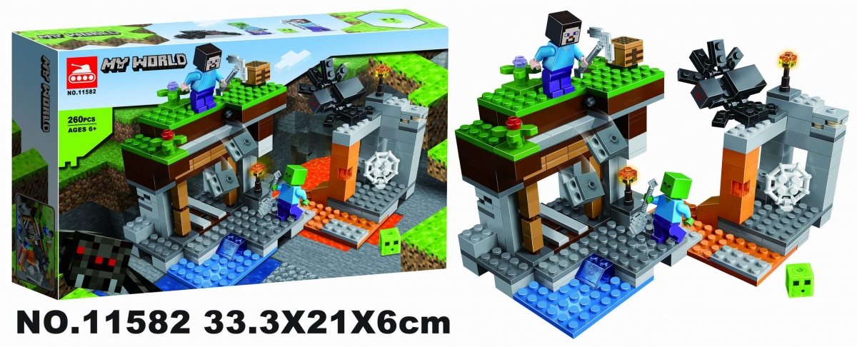 картинка Конструктор Майнкрафт Заброшенная шахта T-11582 аналог LEGO 21166 от магазина Чудо Городок
