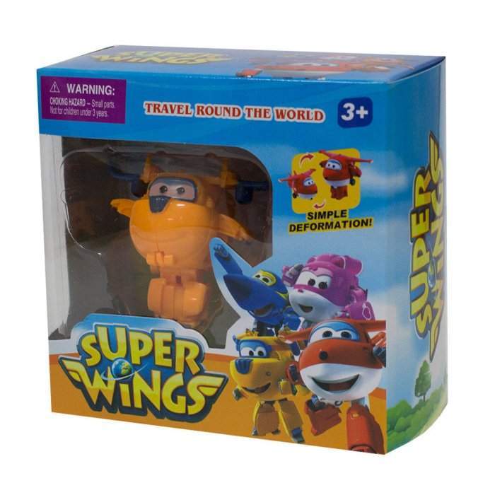 картинка Игрушка Super Wings Супер Крылья Спасатель Трансформер 5-6 см Желтый Арт.A-058-B от магазина Чудо Городок