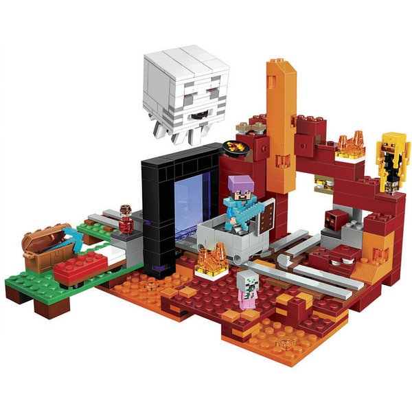 картинка Конструктор Майнкрафт Портал в Подземелье BELA 10812 аналог The Nether Portal LEGO 21143 lego minecraft портал в нижний мир  от магазина Чудо Городок